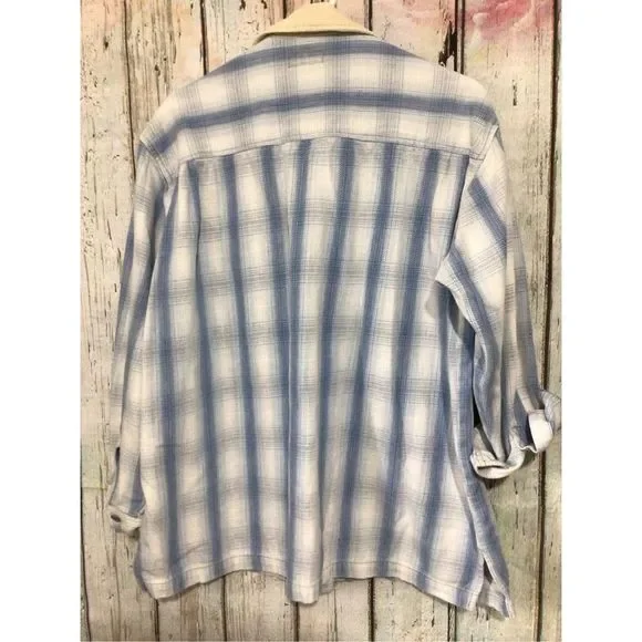 Vintage Union Bay Heavyweight Denim with Corduroy Collar Men’s Shirt Size Medium - Picture 11 of 15